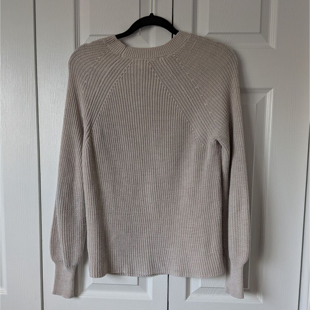 Jessica Simpson Neutral Beige Preppy Sweater Small Coastal Grandmother Cozy